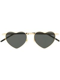 Saint Laurent Eyewear Loulou Heart Sunglasses Gold at Farfetch