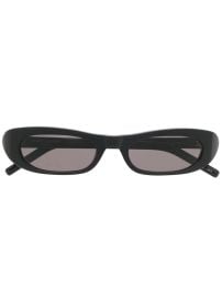 Saint Laurent Eyewear SL 557 Slim Oval Sunglasses Black at Farfetch