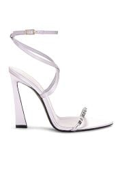 Saint Laurent Gippy 110 Sandal in Poly Grey Crystal FWRD at FWRD