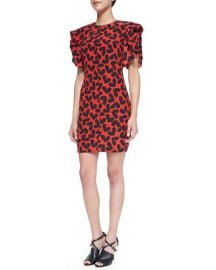 Saint Laurent Heart Print Dress at Bergdorf Goodman