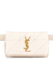 Saint Laurent Jamie Leather Belt Bag in Crema Soft   FWRD at Forward