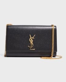 Saint Laurent Kate Medium YSL Grain de Poudre Chain Bag at Neiman Marcus