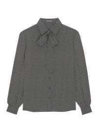 Saint Laurent Lavalliere Neck Blouse at Saks Fifth Avenue