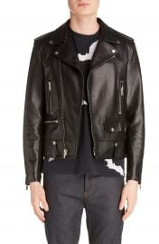 Saint Laurent Leather Moto Jacket   Nordstrom at Nordstrom