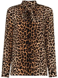 Saint Laurent Leopard Print Blouse - at Farfetch