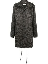 Saint Laurent Leopard Print Hooded Parka  - Farfetch at Farfetch