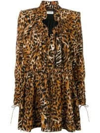 Saint Laurent Leopard Print Silk Dress - Farfetch at Farfetch