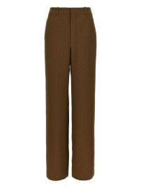 Saint Laurent Medaglioni Jacquard Trousers Brown at Farfetch