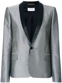 Saint Laurent Metallic Fitted Blazer - Farfetch at Farfetch