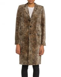 Saint Laurent Mini Leopard Print Velvet Coat at Neiman Marcus