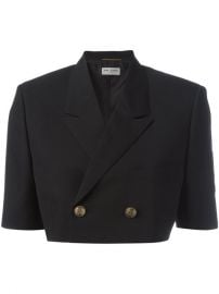 Saint Laurent Oversized Deconstructed Spencer Officer Jacket at Farfetch