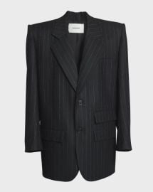 Saint Laurent Oversized Pinstripe Blazer Jacket at Neiman Marcus