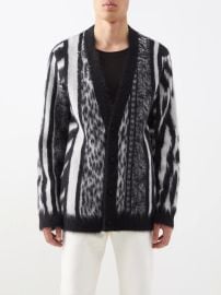 Saint Laurent Patchwork Jungle Knit Cardigan at Matches