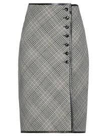 Saint Laurent Plaid Midi Skirt at Yoox