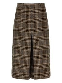 Saint Laurent Prince Of Wales Check Trousers Brown at Farfetch