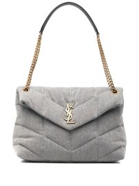 Saint Laurent Puffer denim shoulder bag at Farfetch