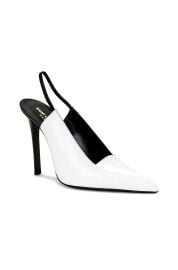 Saint Laurent Raven Slingback Pump in Blanc Optique FWRD at FWRD