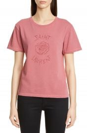 Saint Laurent Rose Logo Graphic Tee   Nordstrom at Nordstrom