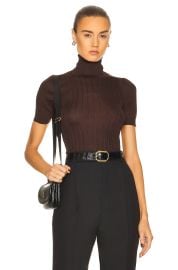 Saint Laurent Short Sleeve Turtleneck Sweater at FWRD