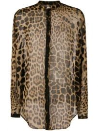 Saint Laurent Silk Animal Print Shirt - Farfetch at Farfetch