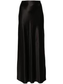 Saint Laurent Silk Maxi Skirt Black at Farfetch