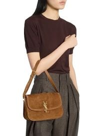Saint Laurent Solferino Medium Shoulder Bag In Suede at Saks Fifth Avenue