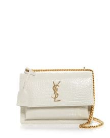 Saint Laurent Sunset Medium Crossbody in Crocodile-Embossed Leather Bloomingdales at Bloomingdales