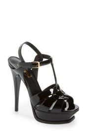 Saint Laurent Tribute T-Strap Platform Sandal at Nordstrom