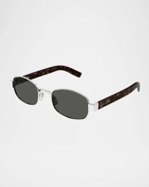 Saint Laurent Unisex Round Metal Sunglasses at Neiman Marcus