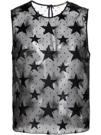 Saint Laurent Velvet Star Tank Top  - Kirna Zaband234te at Farfetch