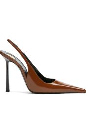 Saint Laurent Vendome Slingback Pump in Soil Brown at Nordstrom