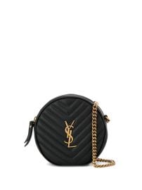 Saint Laurent Vinyle Round Quilted Leather Camera Bag at Farfetch