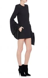 Saint Laurent Women\'s Wool Oversized-Sleeve Minidress at Barneys