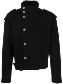 Saint Laurent button-up Wool Military Jacket - at Farfetch