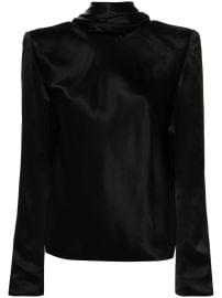 Saint Laurent draped-detailing Blouse Black at Farfetch
