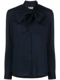 Saint Laurent pussy-bow Detail Shirt - Farfetch at Farfetch