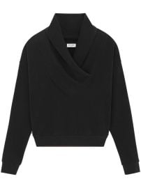 Saint Laurent shawl-collar Cotton Sweatshirt - at Farfetch