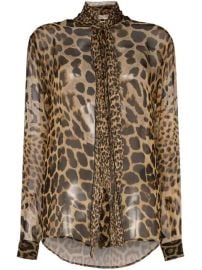 WornOnTV: Dominique’s leopard print tie neck blouse on Dynasty ...