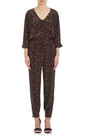 Saint Phalle Leopard-Print Silk Jumpsuit  at Barneys