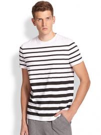 Saks Fifth Avenue Collection - Modern-Fit Stretch Cotton Stripe Tee at Saks Fifth Avenue