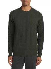 Saks Fifth Avenue Grid Wool Blend Sweater at Saks Fifth Avenue