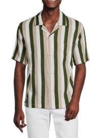 Saks Fifth Avenue Linen Blend Camp Shirt at Saks Off 5th