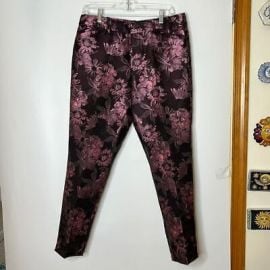 Saks Fifth Avenue Purple Floral Pants Satin SIZE 8 eBay at eBay