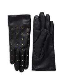 Saks Fifth Avenue Studded Faux Fur-Lined Leather Gloves on SALE at Saks Off 5th