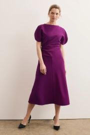 Salerno Crepe Dress Berry - Welcome to the Fold LTD at The Fold London