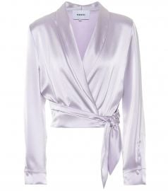 Salome satin top at Mytheresa