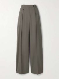 Salon 1884 NET SUSTAIN Odile pleated wool wide leg pants at Net a Porter