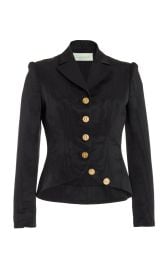 Salon Jacket in Black Moire Wiederhoeft at Wiederhoeft