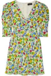 Saloni - Colette floral-print crepe de chine mini dress at Net A Porter