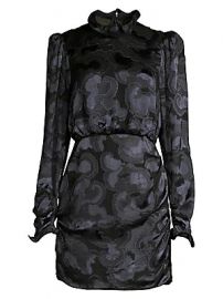 Saloni - Rina B Tonal Print Dress at Saks Fifth Avenue